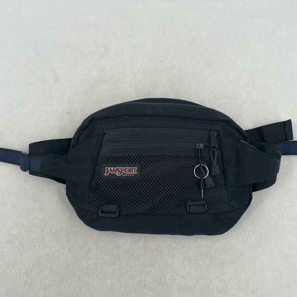 Jansport Bags Jansport Vintage Fanny Pack Black Waist Bag Poshmark